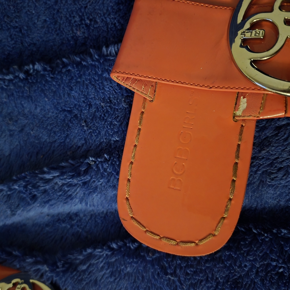 Orange Designer Men's Sandals - Picture 2 of 3